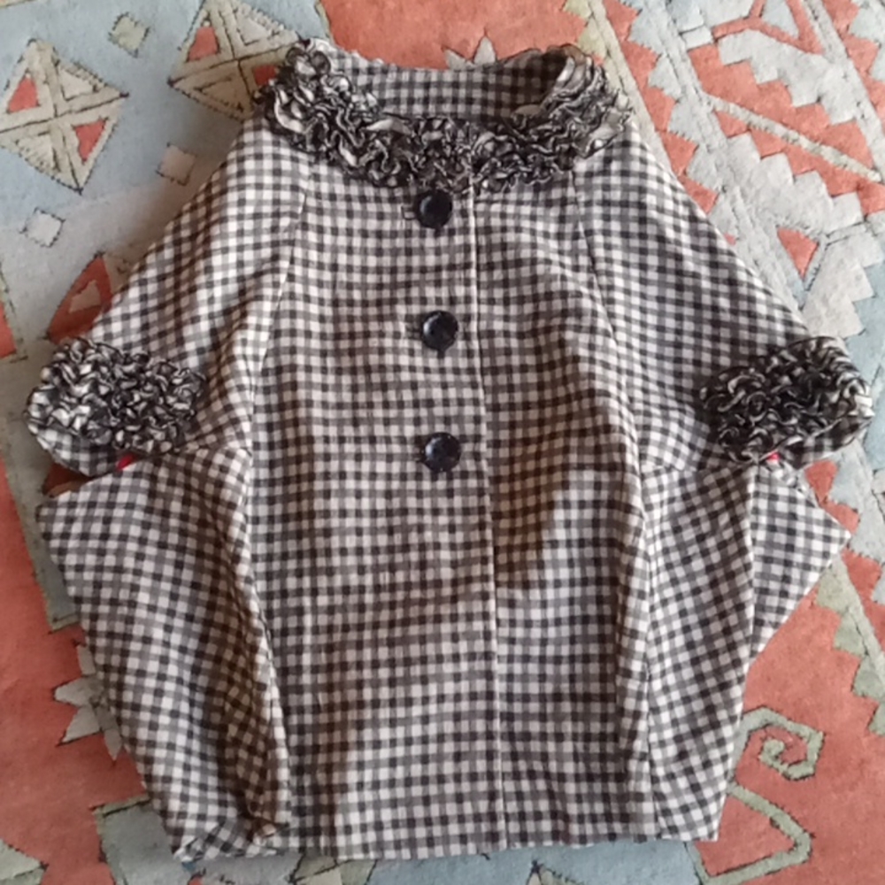 An Ren plaid shawl jacket vintage 60s inspired